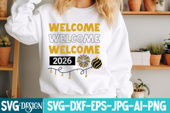 Welcome 2026 SVG Design,Welcome 2026 SVG Design,New Year svg Product Image 1