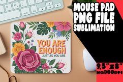 Timeless desk PAD Classic Design, Flower Quote Product Image 1
