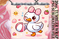 Blissful travels 20oz tumbler wrap, Cute Goose Product Image 1
