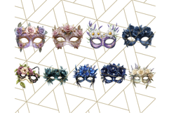 Vintage Garden Masquerade Floral Eye Mask PNG Clipart Product Image 2
