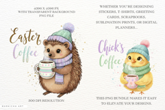 Easter Animals Love Coffee Clipart Product Image 2