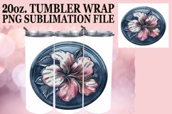 Spring Denim Floral Tumbler Design 20oz Product Image 1