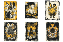 Distress Vintage Easter Design Clipart Product Image 7