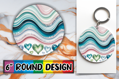 Timeless Round Keychains PNG, Pattern Product Image 1