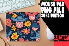 Whimsical Smile Pattern Mouse Pad Designs PNG Product Image 1