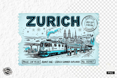 Old Train Travel PNG illustrations Product Image 1