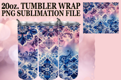Vibrant spirit 20oz tumbler wrap, Watercolor Pattern Product Image 1