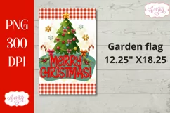 Merry Christmas garden flag PNG, Christmas tree sublimation Product Image 2