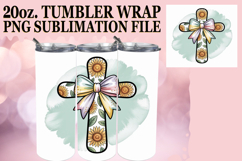 Blissful whispers 20oz tumbler wrap, Cross and Bow Product Image 1