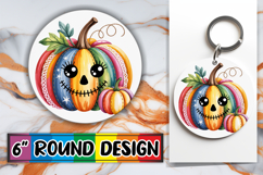 Radiant Sublimation Coasters, Pumpkin Watercolor Product Image 1