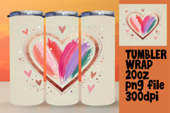 Customizable 20oz Tumbler File , Heart Product Image 1