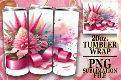 Joyful Moments 20oz tumbler wrap, Flowers Product Image 1