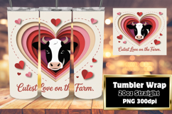 Creative 20oz Design for Any Occasion , Cute Cow Product Image 1