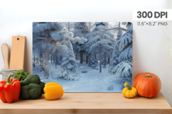 Winter Christmas Wonderland Cutting Board PNG Sublimation Product Image 1