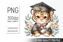 Graduation Animals Clipart PNG Bundle, High Quality PNG File Product Image 15