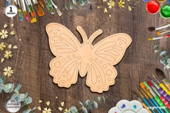 Butterfly Laser Cut | Glowforge | SVG Product Image 1