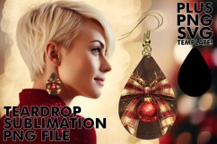 Joyful Teardrop Earrings Designs, Christmas Bow Product Image 1