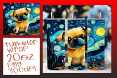 Artistic Dog Painting Tumbler Wrap - Abstract 20oz Product Image 1