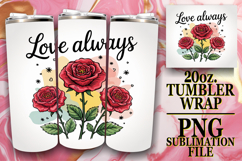 ENCHANTING DREAMS 20oz TUMBLER WRAP, Flowers Quote Product Image 1
