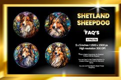 Shetland Sheepdog Stained Glass - 04 Variations Product Image 1