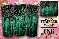 Glitter Leopard &amp; Floral Tumbler Wrap - Marvelous Charm Product Image 1