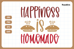 Funny Baking Saying SVG For Baker | Happiness Is Homemade Product Image 3