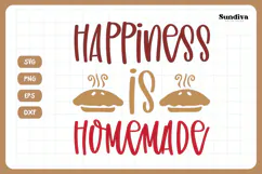 Funny Baking Saying SVG For Baker | Happiness Is Homemade Product Image 3