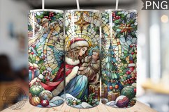 Watercolor Christmas Tumbler Wrap - High Quality 300 Dpi Product Image 1