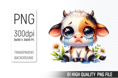 Cow Clipart PNG, Farm Animals Clipart, Rustic Farm Art Product Image 1