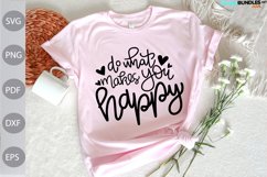 Do What Makes You Happy SVG Cut Files - Boho Girl SVG Design Product Image 1