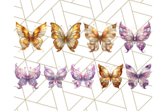Stained Glass Butterfly PNG Colorful Clipart for Sublimation Product Image 2