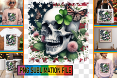 Timeless Tote Bag Designs PNG, Skull USA Product Image 1
