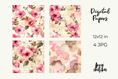 Love Letter Valentine Digital Paper Kit Rococo Patterns Product Image 2