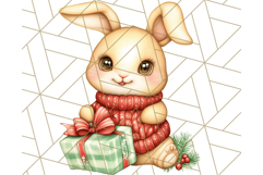 Vintage Christmas Clipart PNG, Cute Animals Holiday Elements Product Image 2