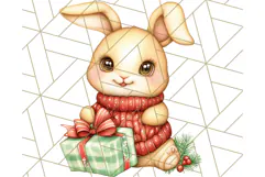 Vintage Christmas Clipart PNG, Cute Animals Holiday Elements Product Image 2