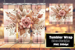 Sublimation-Ready 20oz Design , Autumn Flower Product Image 1