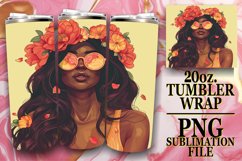Radiant Melanin Beauty: Watercolor Tumbler Art Product Image 1