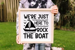 We're Just Here To Rock The Boat SVG, Summer SVG Design Product Image 3