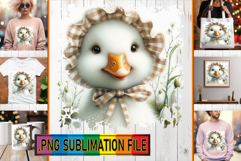 Playful TOTE BAG Art PNG, Goose Product Image 1