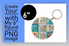 Cute Circle PNG for Coasters , Patchwork Product Image 1