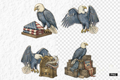 Patriotic American Eagle Clipart Product Image 1