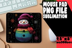Unique Mouse Mat Sublimation Style, Snowman Product Image 1