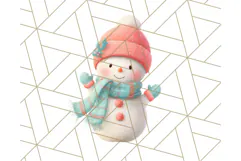 Coral and Aqua Christmas Clipart PNG, Pastel Holiday Art Product Image 2