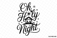 Oh Holy Night Svg | Christmas Svg | Svg Cut Files Product Image 1