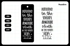 True Crime Bookmark Saying SVG | Detective In The Streets Product Image 3