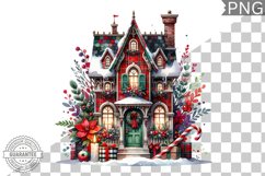 Christmas House Sublimation - Clipart PNG Design Product Image 1