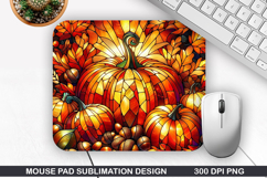 Pumpkin Mouse Pad Sublimation, Halloween Mouse Pad PNG Product Image 1