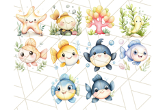 Under the Sea Nursery Clipart, Ocean Animals PNG Product Image 2