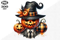 Halloween Pumpkins Sublimation - Clipart PNG Design Product Image 1
