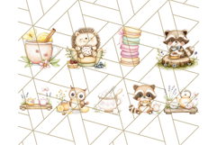 Tea Time Animal Clipart PNG Woodland Forest, Cottagecore Png Product Image 2
